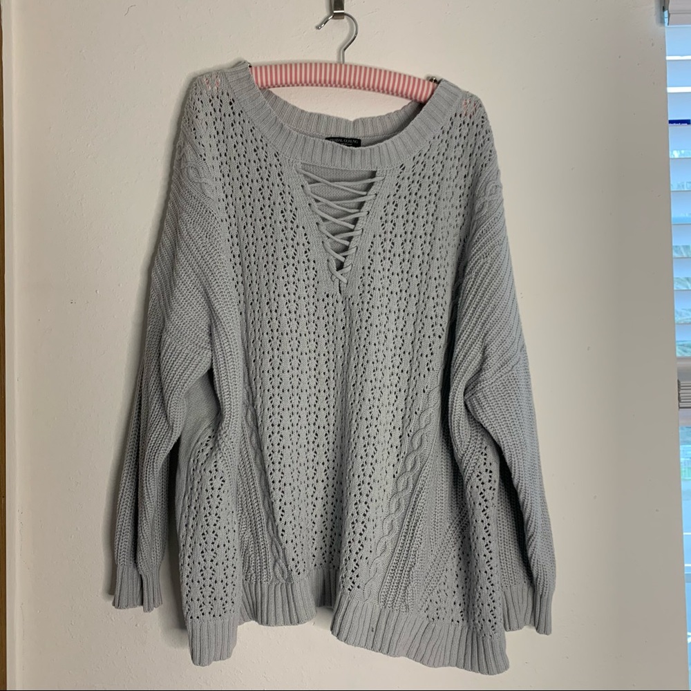 Lane Bryant Grey Long Sleeve Sweater size 22/24